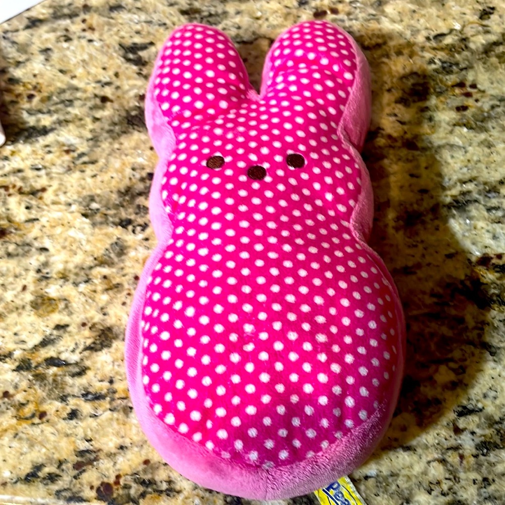 Vintage Pink polka dot Peep 9 1/2” x 5”
